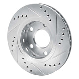 R1 Concepts 2000-2002 Audi S4 Rear Left Drilled & Slotted Silver Brake Rotor by R1 Concepts 631-73024L