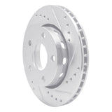 R1 Concepts 2000-2002 Audi S4 Rear Right Drilled & Slotted Silver Brake Rotor by R1 Concepts 631-73024R