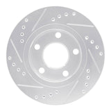 R1 Concepts 2000-2002 Audi S4 Rear Right Drilled & Slotted Silver Brake Rotor by R1 Concepts 631-73024R