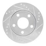 R1 Concepts 2000-2002 Audi S4 Rear Right Drilled & Slotted Silver Brake Rotor by R1 Concepts 631-73024R