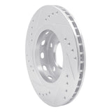R1 Concepts 2000-2002 Audi S4 Rear Right Drilled & Slotted Silver Brake Rotor by R1 Concepts 631-73024R
