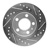 R1 Concepts 2001-2006 Audi TT Quattro Rear Left Drilled & Slotted Silver Brake Rotor by R1 Concepts 631-73025L
