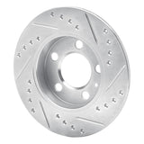 R1 Concepts 2001-2006 Audi TT Quattro Rear Left Drilled & Slotted Silver Brake Rotor by R1 Concepts 631-73025L