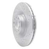 R1 Concepts 2001-2003 Audi S8 Front Right Drilled & Slotted Silver Brake Rotor by R1 Concepts 631-73026R