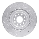 R1 Concepts 2001-2003 Audi S8 Front Right Drilled & Slotted Silver Brake Rotor by R1 Concepts 631-73026R