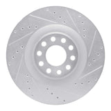 R1 Concepts 2001-2003 Audi S8 Front Right Drilled & Slotted Silver Brake Rotor by R1 Concepts 631-73026R