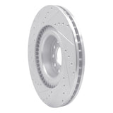 R1 Concepts 2001-2003 Audi S8 Front Right Drilled & Slotted Silver Brake Rotor by R1 Concepts 631-73026R