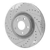 Dynamic Friction 2004-2009 Audi S4 Front Left Drilled & Slotted Silver Brake Rotor by Dynamic Friction Company 631-73031L
