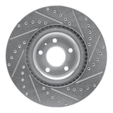 Dynamic Friction 2004-2009 Audi S4 Front Left Drilled & Slotted Silver Brake Rotor by Dynamic Friction Company 631-73031L