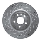 Dynamic Friction 2004-2009 Audi S4 Front Left Drilled & Slotted Silver Brake Rotor by Dynamic Friction Company 631-73031L
