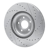 Dynamic Friction 2004-2009 Audi S4 Front Left Drilled & Slotted Silver Brake Rotor by Dynamic Friction Company 631-73031L