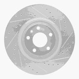 Dynamic Friction 2004-2009 Audi S4 Front Right Drilled & Slotted Silver Brake Rotor by Dynamic Friction Company 631-73031R