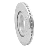 Dynamic Friction 2004-2009 Audi S4 Front Right Drilled & Slotted Silver Brake Rotor by Dynamic Friction Company 631-73031R