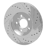 Dynamic Friction 2004-2009 Audi S4 Rear Left Drilled & Slotted Silver Brake Rotor by Dynamic Friction Company 631-73032L