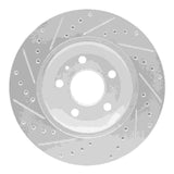 Dynamic Friction 2004-2009 Audi S4 Rear Right Drilled & Slotted Silver Brake Rotor by Dynamic Friction Company 631-73032R