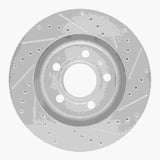 Dynamic Friction 2004-2009 Audi S4 Rear Right Drilled & Slotted Silver Brake Rotor by Dynamic Friction Company 631-73032R