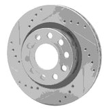 Dynamic Friction 2004-2005 Audi ALLROAD Rear Left Drilled & Slotted Silver Brake Rotor by Dynamic Friction Company 631-73033L