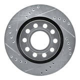 Dynamic Friction 2004-2005 Audi ALLROAD Rear Left Drilled & Slotted Silver Brake Rotor by Dynamic Friction Company 631-73033L