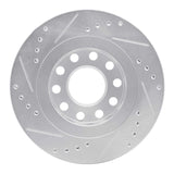Dynamic Friction 2004-2005 Audi ALLROAD Rear Right Drilled & Slotted Silver Brake Rotor by Dynamic Friction Company 631-73033R