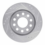 Dynamic Friction 2004-2005 Audi ALLROAD Rear Right Drilled & Slotted Silver Brake Rotor by Dynamic Friction Company 631-73033R