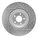 R1 Concepts 04-11 Volkswagen Phaeton Front Left Drilled & Slotted Silver Brake Rotor by R1 Concepts RNC-631-73034L