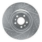 R1 Concepts 04-11 Volkswagen Phaeton Front Left Drilled & Slotted Silver Brake Rotor by R1 Concepts RNC-631-73034L