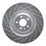 R1 Concepts 05-10 Audi S8 Front Left Drilled & Slotted Silver Brake Rotor by R1 Concepts RNC-631-73035L