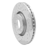 R1 Concepts 1998-2009 Audi S4 Front Left Drilled & Slotted Silver Brake Rotor by R1 Concepts 631-73036L