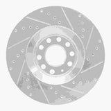R1 Concepts 1998-2009 Audi S4 Front Left Drilled & Slotted Silver Brake Rotor by R1 Concepts 631-73036L