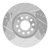 R1 Concepts 1998-2009 Audi S4 Front Left Drilled & Slotted Silver Brake Rotor by R1 Concepts 631-73036L