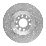 R1 Concepts 1998-2009 Audi S4 Front Right Drilled & Slotted Silver Brake Rotor by R1 Concepts 631-73036R