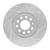 R1 Concepts 1998-2009 Audi S4 Front Right Drilled & Slotted Silver Brake Rotor by R1 Concepts 631-73036R