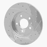 R1 Concepts 2000-2009 Audi A4 Quattro Rear Left Drilled & Slotted Silver Brake Rotor by R1 Concepts 631-73037L