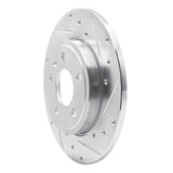 R1 Concepts 2000-2009 Audi A4 (USA/Canada) Rear Right Drilled & Slotted Silver Brake Rotor by R1 Concepts 631-73037R