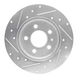 R1 Concepts 2000-2009 Audi A4 (USA/Canada) Rear Right Drilled & Slotted Silver Brake Rotor by R1 Concepts 631-73037R