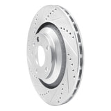 Dynamic Friction 2005-2011 Audi A6 Quattro Rear Left Drilled & Slotted Silver Brake Rotor by Dynamic Friction Company 631-73039L