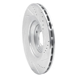 Dynamic Friction 2005-2011 Audi A6 Quattro Rear Left Drilled & Slotted Silver Brake Rotor by Dynamic Friction Company 631-73039L