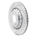 Dynamic Friction 2004-2010 Audi A8 Rear Left Drilled & Slotted Silver Brake Rotor by Dynamic Friction Company 631-73040L