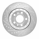 Dynamic Friction 2004-2010 Audi A8 Rear Left Drilled & Slotted Silver Brake Rotor by Dynamic Friction Company 631-73040L