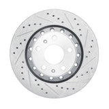 Dynamic Friction 2004-2010 Audi A8 Rear Right Drilled & Slotted Silver Brake Rotor by Dynamic Friction Company 631-73040R