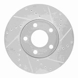 R1 Concepts 1992-8 Audi A4 (USA/Canada) Front Right Drilled & Slotted Silver Brake Rotor by R1 Concepts 631-73041R