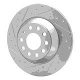 Dynamic Friction 2005-2011 Audi A6 (USA/Canada) Rear Left Drilled & Slotted Silver Brake Rotor by Dynamic Friction Company 631-73042L