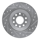 Dynamic Friction 2005-2011 Audi A6 (USA/Canada) Rear Left Drilled & Slotted Silver Brake Rotor by Dynamic Friction Company 631-73042L