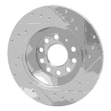 Dynamic Friction 2005-2011 Audi A6 (USA/Canada) Rear Left Drilled & Slotted Silver Brake Rotor by Dynamic Friction Company 631-73042L