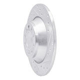 Dynamic Friction 2005-2011 Audi A6 Quattro Rear Right Drilled & Slotted Silver Brake Rotor by Dynamic Friction Company 631-73042R