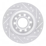 Dynamic Friction 2005-2011 Audi A6 Quattro Rear Right Drilled & Slotted Silver Brake Rotor by Dynamic Friction Company 631-73042R