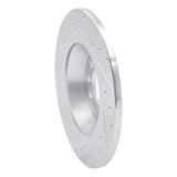 Dynamic Friction 2005-2011 Audi A6 Quattro Rear Right Drilled & Slotted Silver Brake Rotor by Dynamic Friction Company 631-73042R