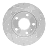 Dynamic Friction 2002-2006 Audi A4 (USA/Canada) Rear Left Drilled & Slotted Silver Brake Rotor by Dynamic Friction Company 631-73043L