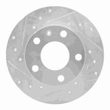 Dynamic Friction 2002-2006 Audi A4 (USA/Canada) Rear Left Drilled & Slotted Silver Brake Rotor by Dynamic Friction Company 631-73043L