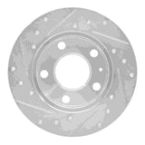 Dynamic Friction 2002-2006 Audi A4 Quattro Rear Right Drilled & Slotted Silver Brake Rotor by Dynamic Friction Company 631-73043R